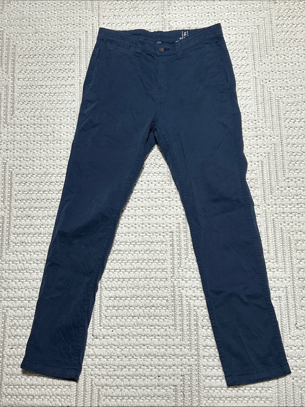 George Men's Navy Blue Slim Chinos